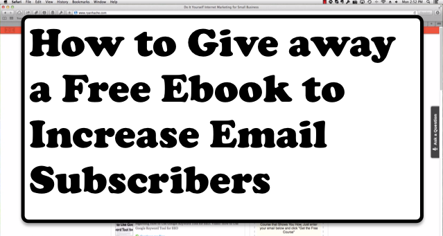 How to Give Away a Free ebook to Increase Email Subscribers